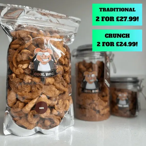 BBQ Flavour Pork Scratching Resealable Bag