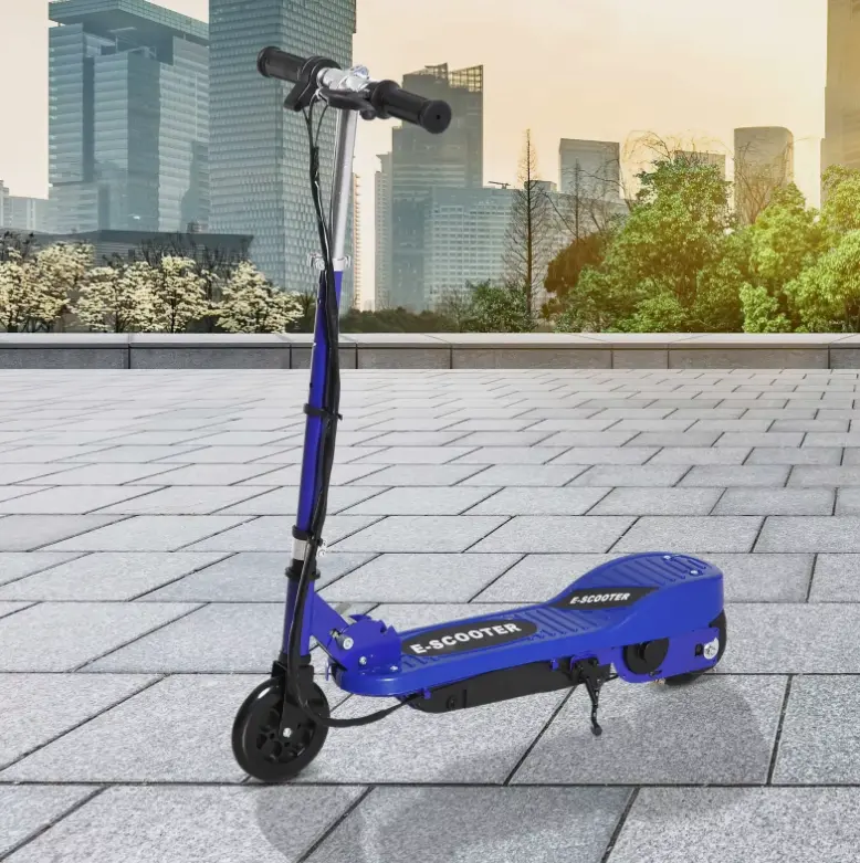 Folding Kids Electric Scooter for 7-14, Blue - Fun and Safe Outdoor Toy for Ages 7-14