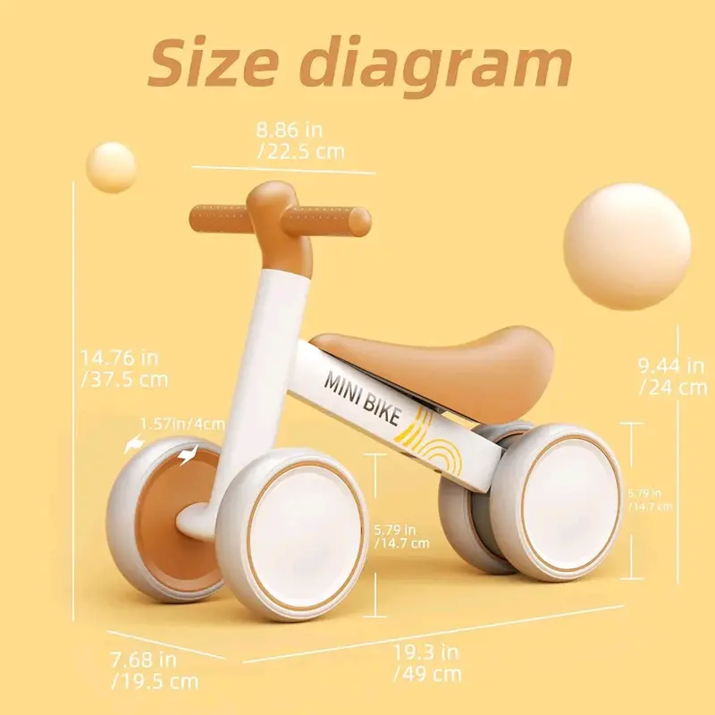 KORIMEFA Baby Balance Bike for 10-24 Months - Ride On Toys for Girls and Boys - 1st Birthday Gift - No Pedals 1