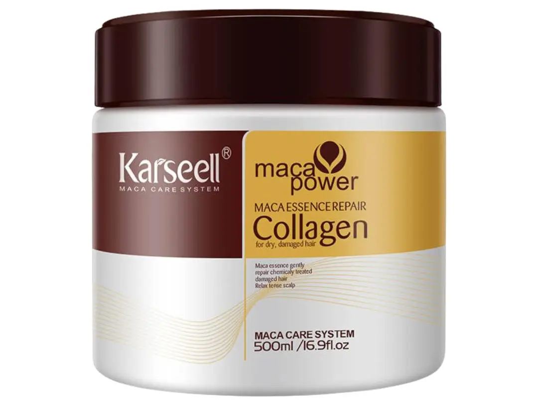 Karseell Maca Power Hair Collagen Treatment Natural Argan Oil Hair Mask Deep conditioning for Dry Damaged Hair All Hair Type 500ml/16.9 Oz Conditioner Haircare Hydrating Moisturizer