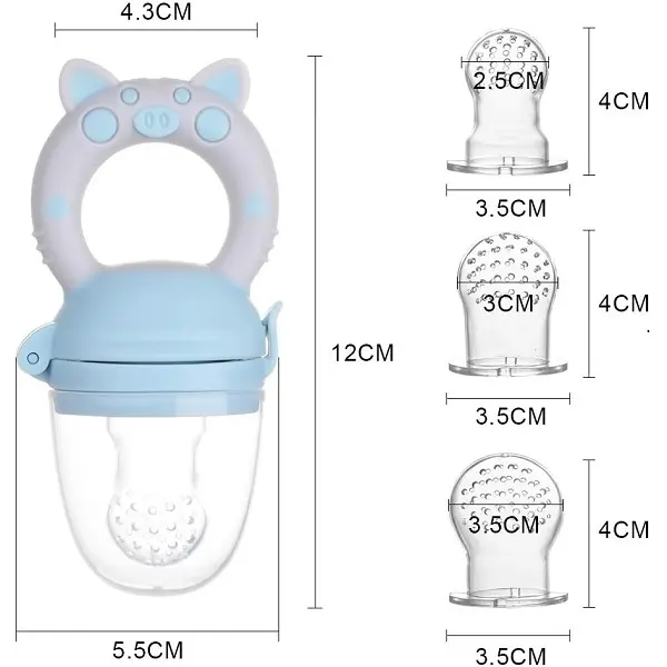 Baby Fruit Feeder Pacifier Set with 7 Silicone Sacs (3 Sizes- S, M, L) 6