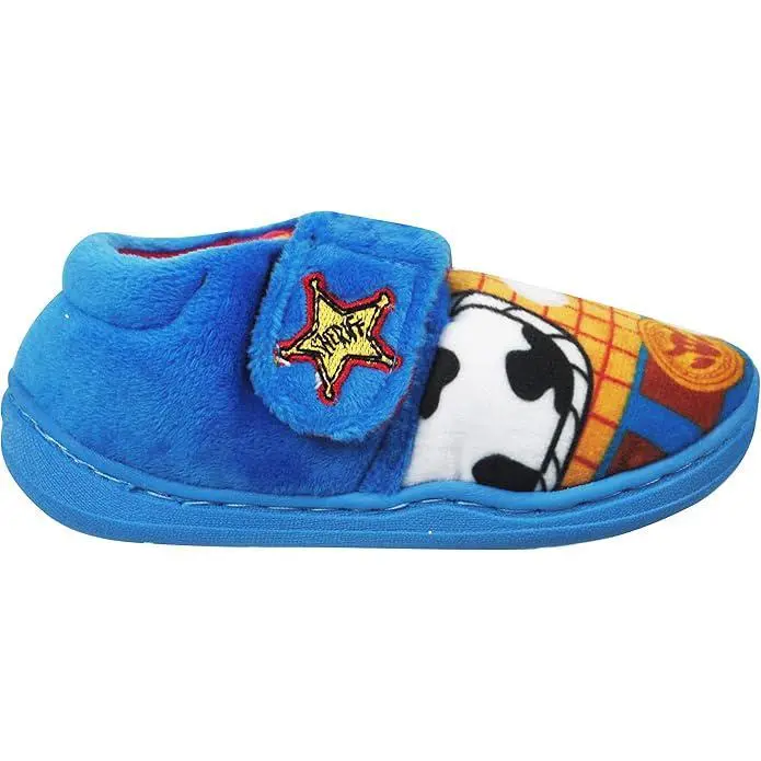 Boys Girls Toy Story Slippers Toddler Self Fastening Woody Buzz Lightyear UK Shoe Size 6 - 12 1