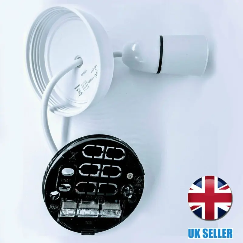 Ceiling Rose Light And Pendant Lamp Holder 6 INCH Drop Fitting B22 Bayonet - Suitable For Home, Office, And More! 3