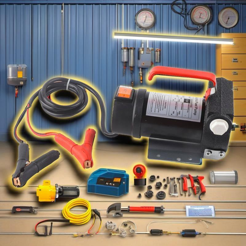 12V Electric Diesel Fluid Extractor Portable Oil Transfer Pump with Fuel Nozzle for Automotive Use 0