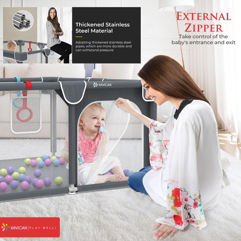 Baby Playpen for Infants and Toddlers - 129x129cm Safe and Portable Play Pen for Babies, Ideal for Indoor and Outdoor Use  ####FREE SHIPPING#### 5