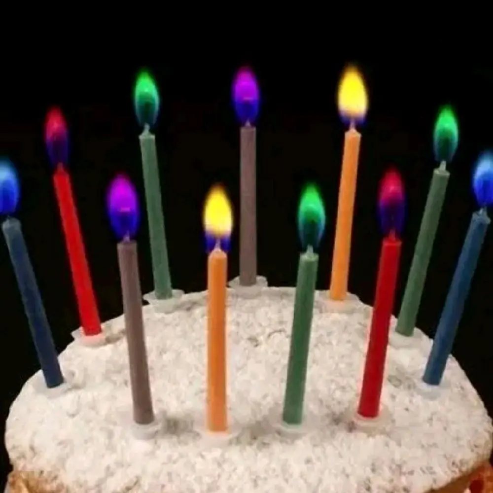 Colour Flame Cake Candles - Festive Home Decor Ornaments