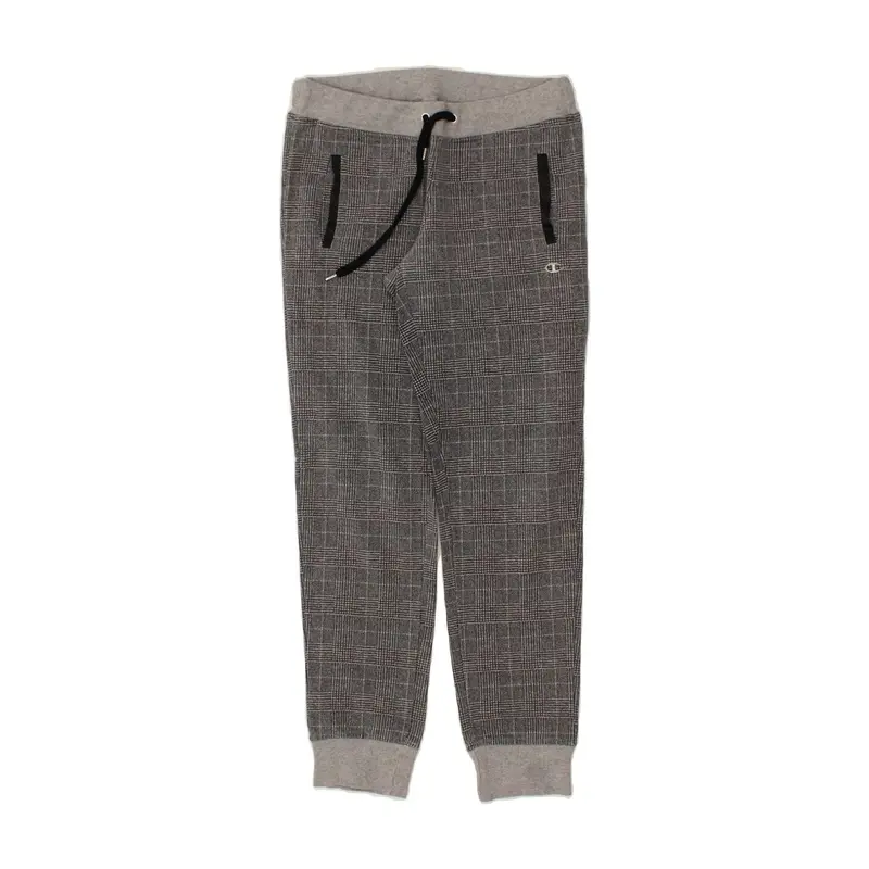 Pre-Owned Vintage CHAMPION Womens Tracksuit Trousers Joggers UK 6 XS Grey Houndstooth Cotton 1
