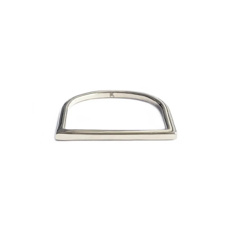 Imia Minimal Horseshoe Shaped Ring - Handcrafted in Silver