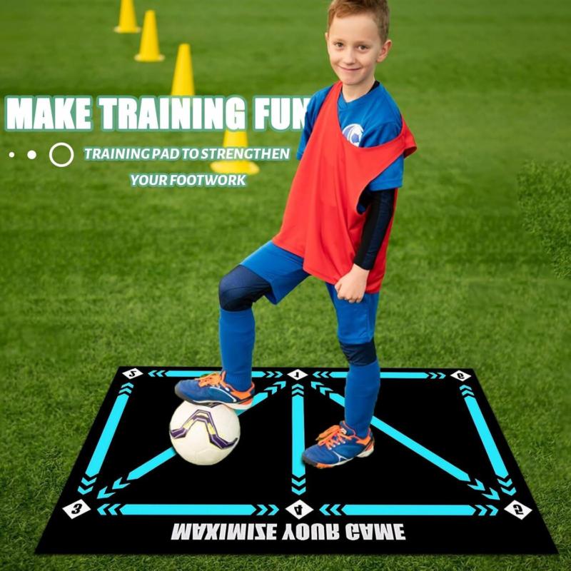 Football Skills Training Mat Non Slip Kids Adults Dribble Training Carpet Sports 6