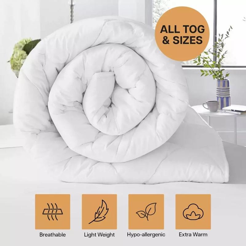 10.5 Tog Light Warmth Quilt/Duvet – Breathable & Hypoallergenic Comfort for Spring & Autumn, Soft Microfiber, Perfect All-Season Bedding,Available in All Sizes,Single duvet,Double duvet,King duvet,Super king,Dwon duvet,Best duvet,bed duvet,duvet set 6