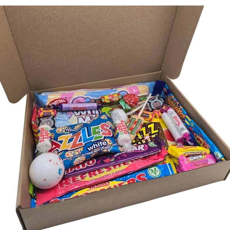 Pear Drop Cottage Retro Sweets Gift Box, Party Sweets Hamper, Old Fashioned Sweets for Birthday, Adults, Children, Teenagers, packed with traditional sweets, pick and mix, classic sweets, 90s sweets  (medium) Candy Snack Easter 1