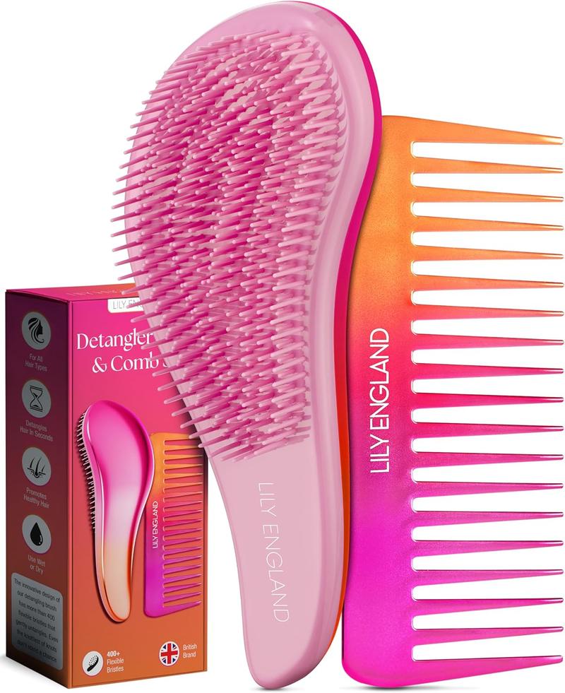 Product Introduction of Lily England Detangle Hair Brush for Thick, Curly & Straight Hair - Detangling Hairbrush for Women, Kids & Toddlers with Flexible Bristles - Smooth... 9