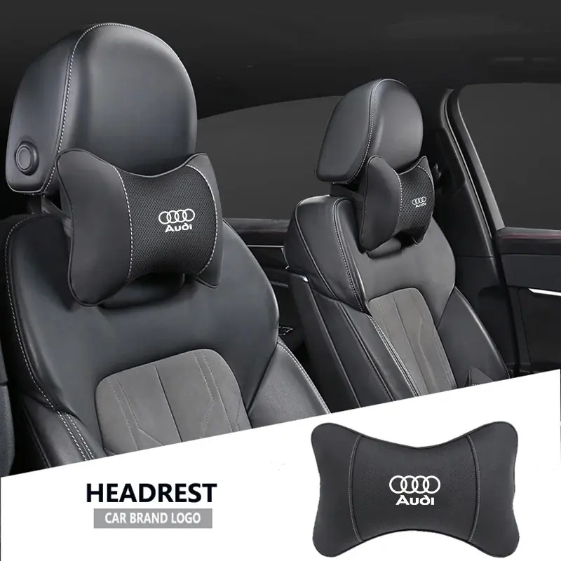 Audi neck pillow | Headrest cushion support | Black | 1 Pcs