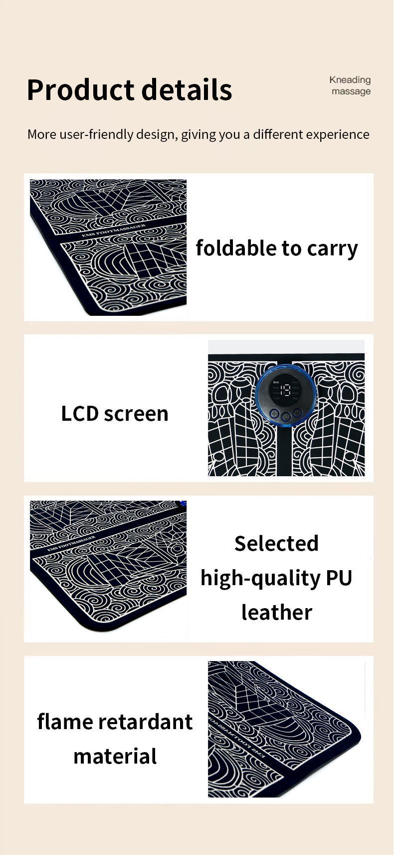 Product Introduction of EMS Foot Massager Mat -Foot Massager Padforwith 8 Modes,19 Levels [Christimas gift],mother's day 5