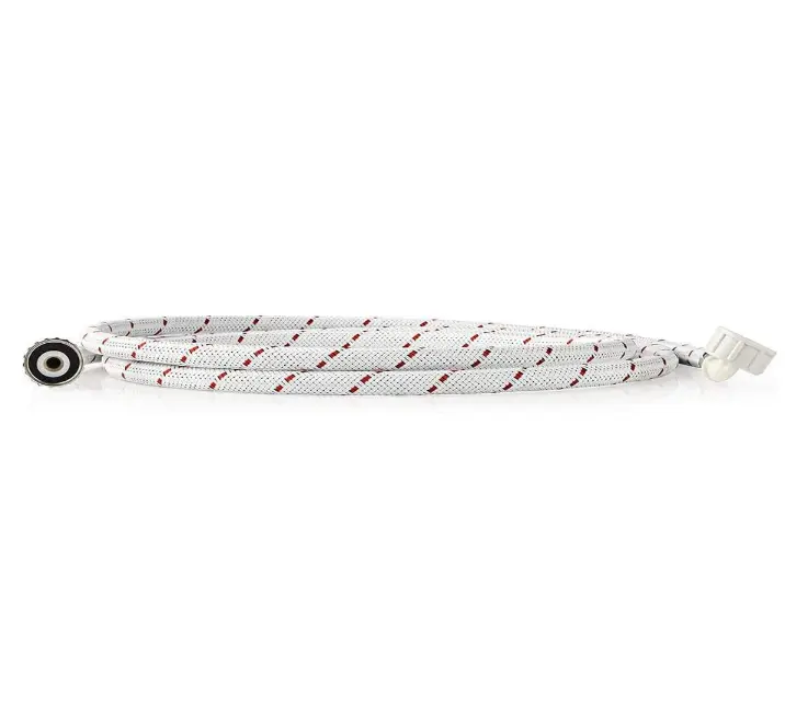 Universal Hot Water Fill Inlet Pipe Feed Hose - 3/4” Straight and 3/4” Thread Connection - 90 Degree Bend 1