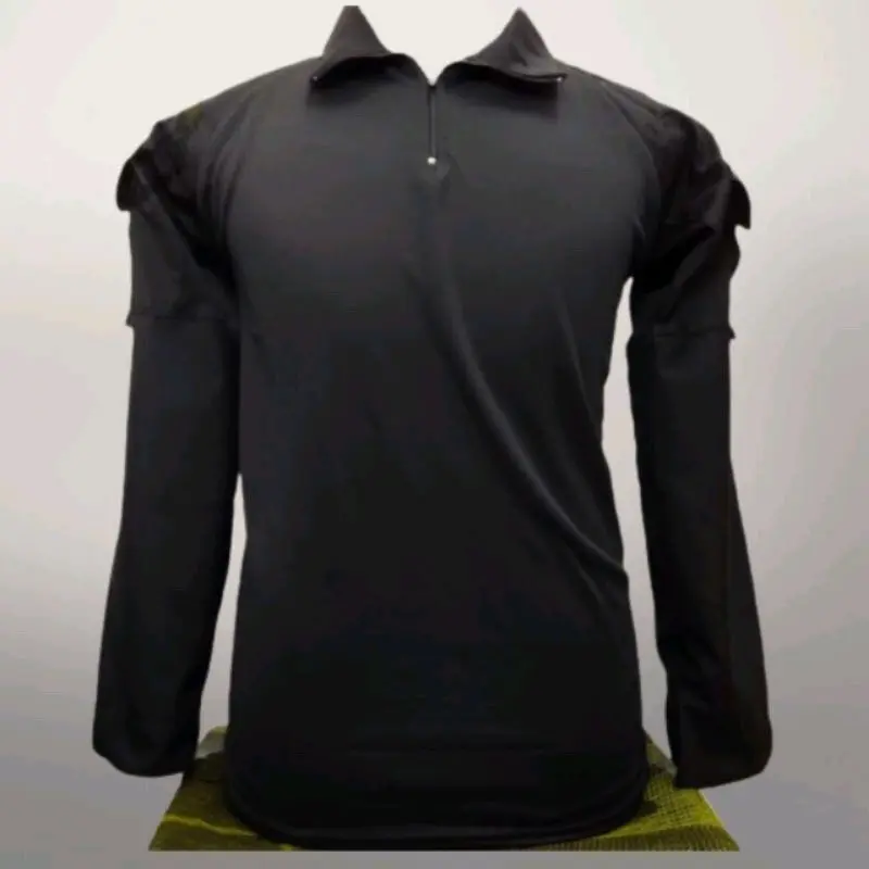 Men's Tactical Sweater with Quarter Zip and Ripstop Pockets in Green, Large Size - Menswear, Hoodie Long Sleeve cernucci oversized Clothing Pullover Longsleeves Underwear Outdoor Wetsuit Zippers Small Gamis Beige Sweatshirts Plain 1