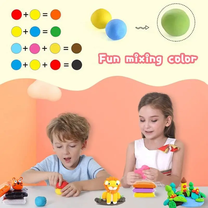 24 Color Air Drying Clay Set, ultra light clay belt carving tool - perfect for DIY crafts and novelty toys 4