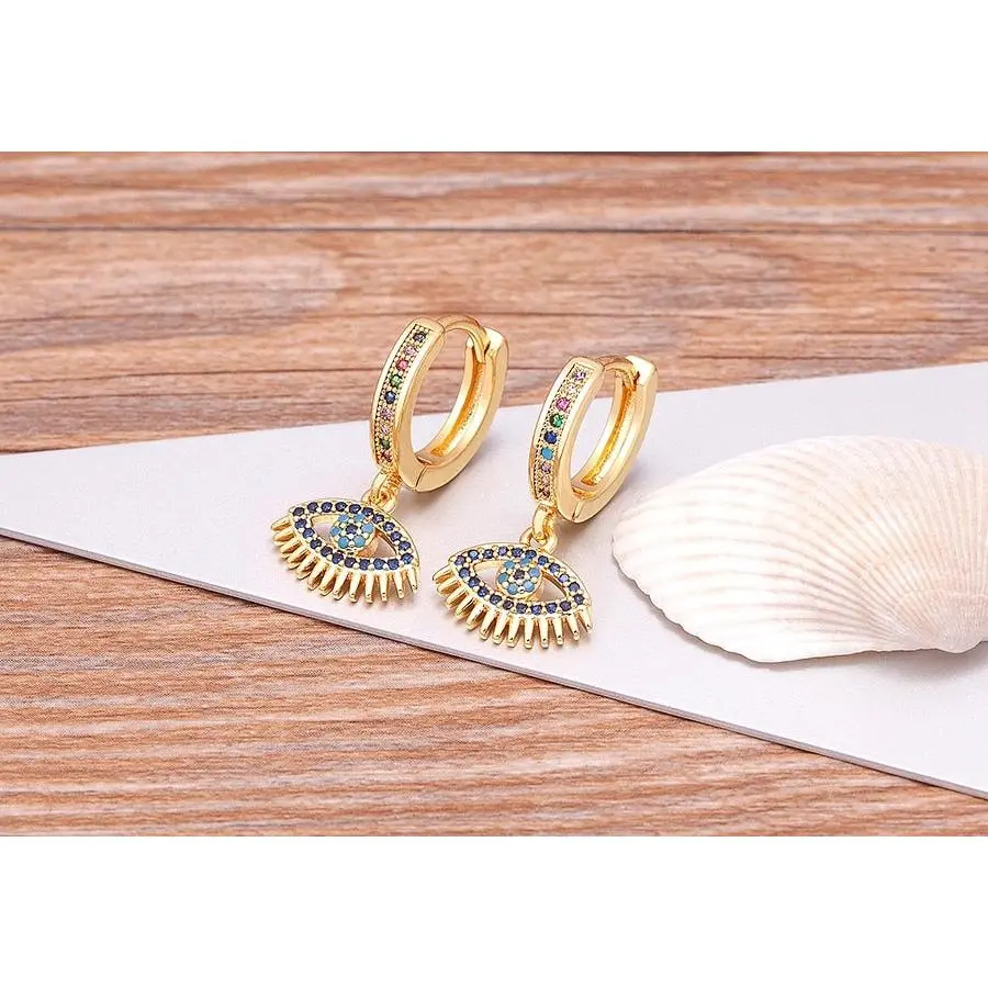 Evil Eye Drop Earrings