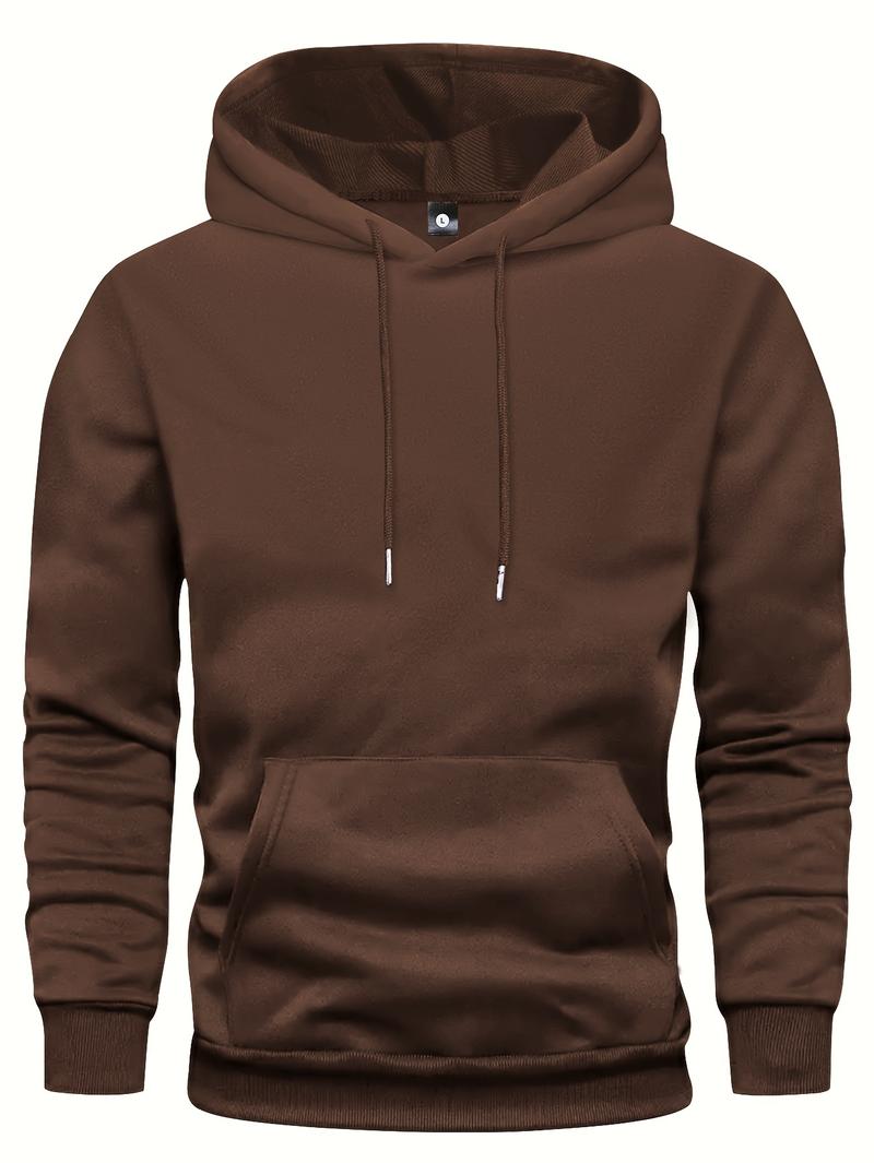 Product Introduction of 3pcs Men's Hoodies - Solid Color, Drawstring & Kangaroo Pocket |   Casual Sportswear for Spring/Fall 7