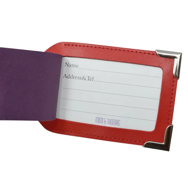 3pcs travel gift set - Red Nappa Leather 4