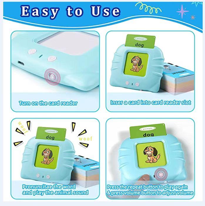 Talking Flash Cards Toy for Children and Toddlers (224 words), Words Sensory Preschool Toy for Speech Therapy & Early Communication for kids, Interactive & Educational Learning Toys 2