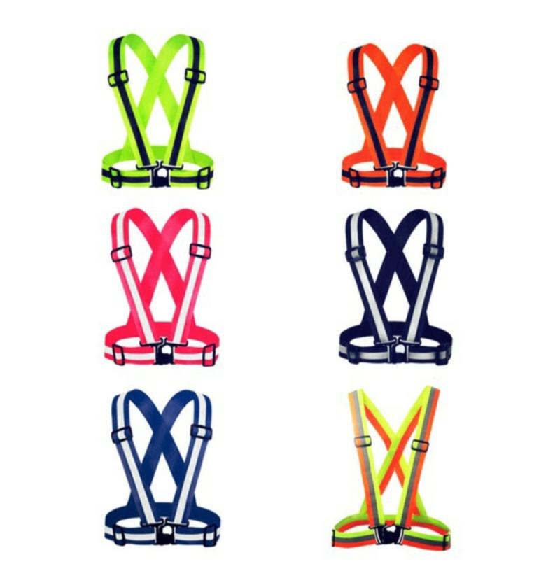 Product Introduction of Cycling Reflective Vest High Visibility Safety Vest for Night Riding Running Bicycle Motorcycle Outdoor Sports Vest Elastic Band 45