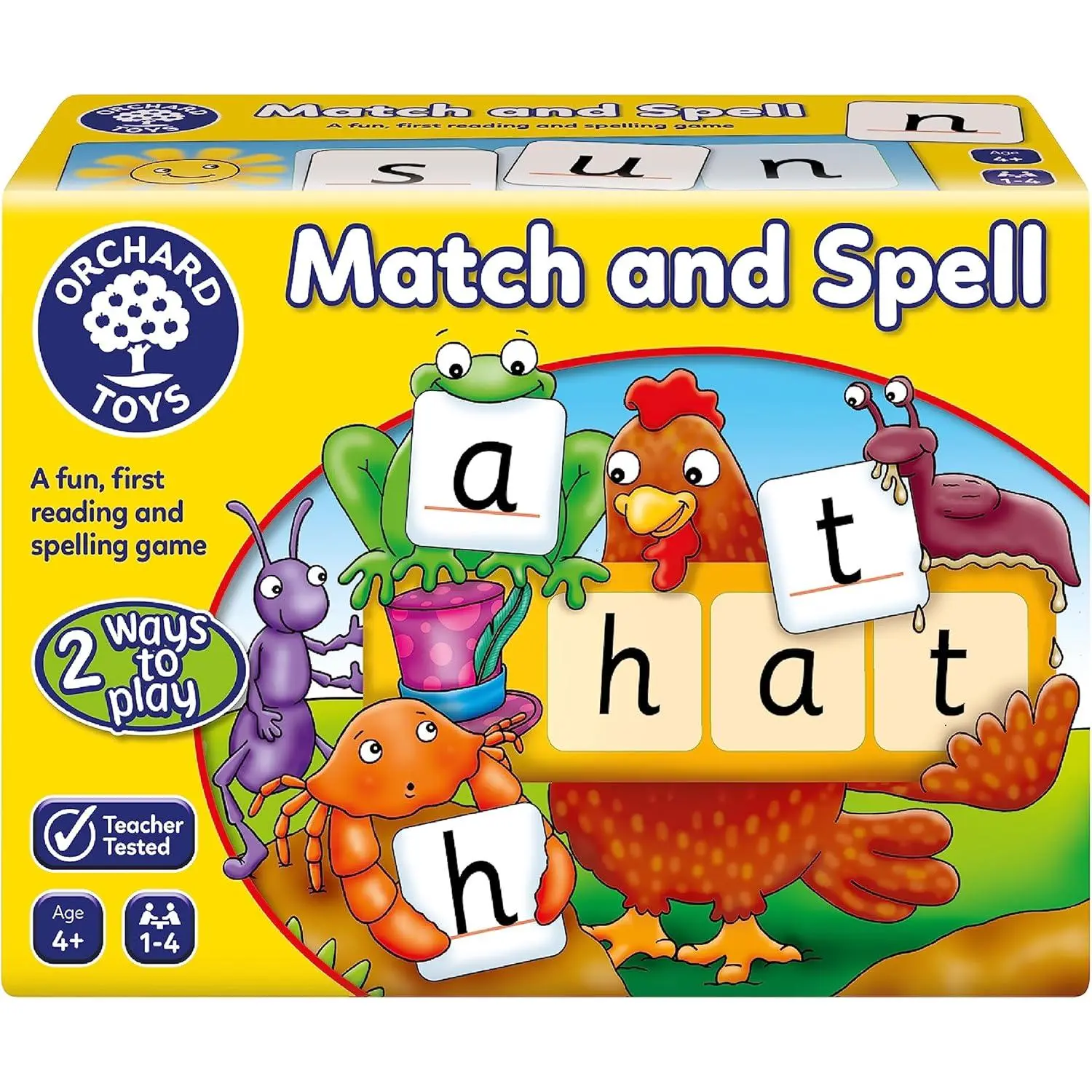 Orchard Toys Match and Spell Game - Kids Learning & Educational Toys with Sight Words & Flash Cards - Alphabet & Spelling Games for 4 Year Olds and Up - Word Building & Phonics Games for Boys & Girls