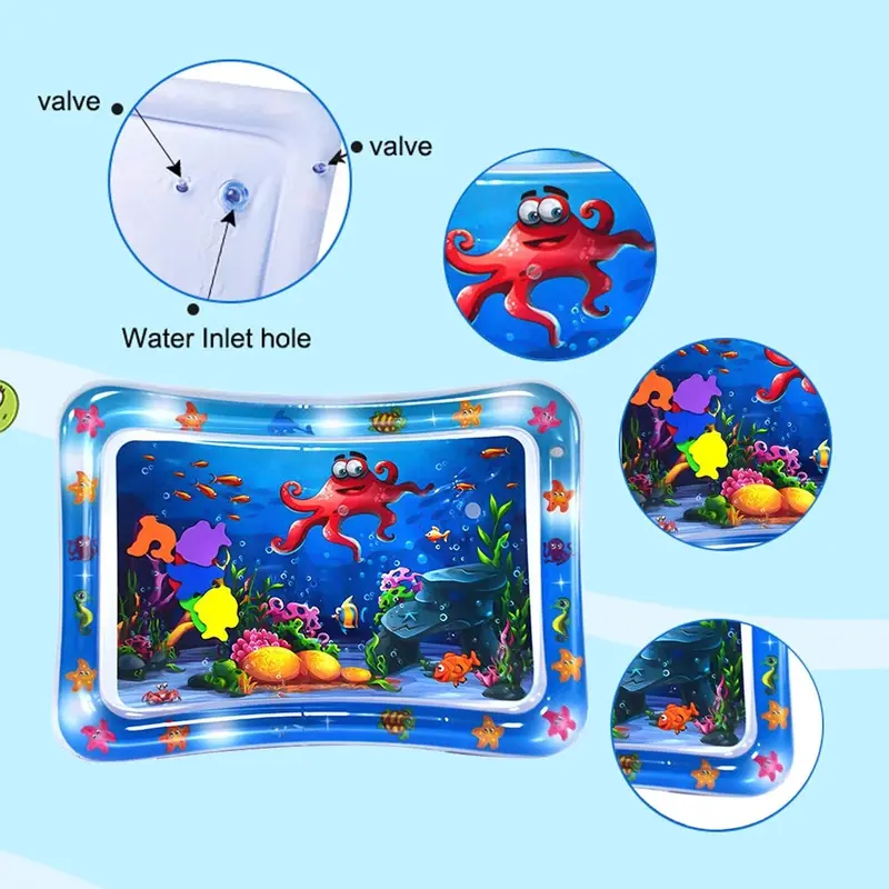 Creative Baby Water Play Mat,Montessori Early educational toys Inflatable kids for Infants Toddlers Baby Toys for 3~24 Months 5
