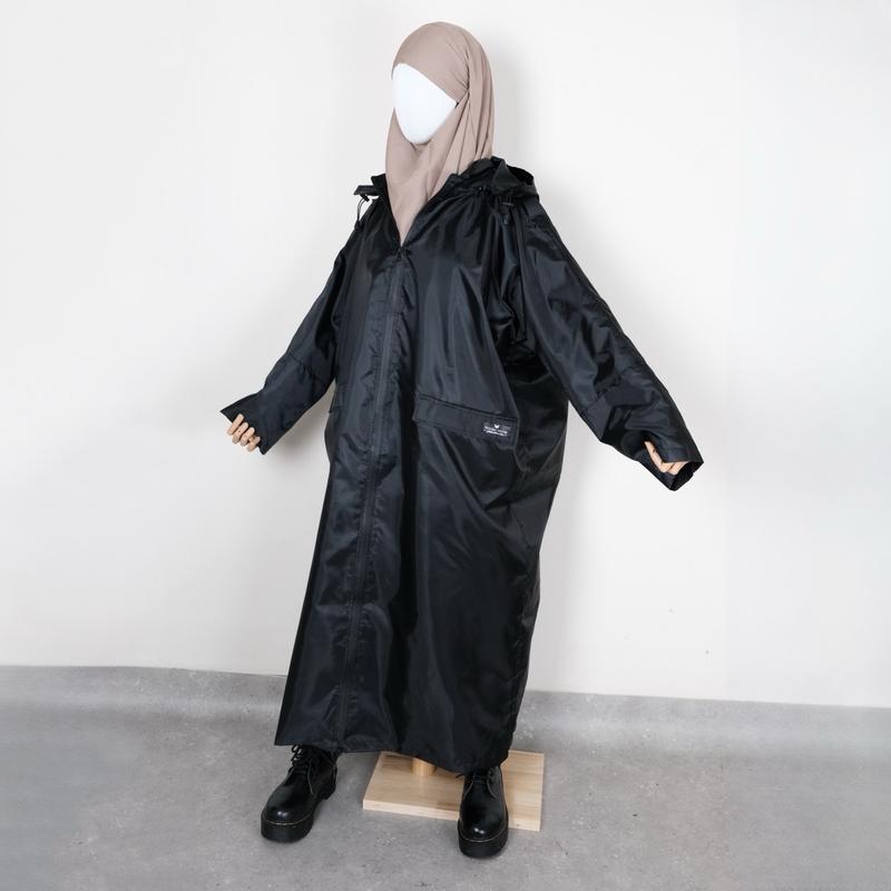 Winter edition Bisht Abaya Raincoat 100% Waterproof with fur lining | Abaya jacket, butterfly abaya, winter abaya 3