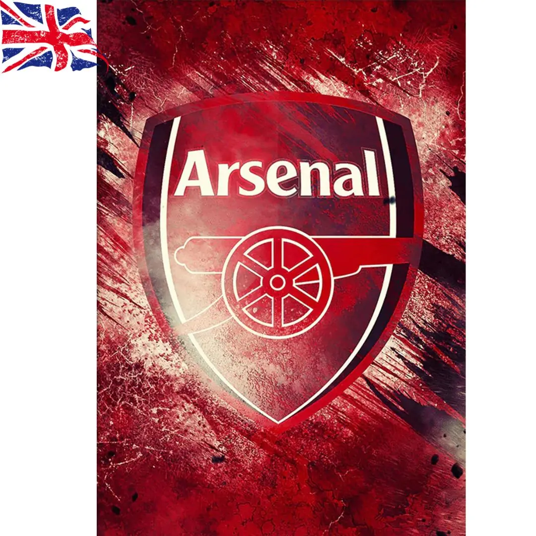 Arsenal Logo Red | Sports Poster Wall Art Decor A5 Size HQ Perfect Printing Uk Glass Matte
