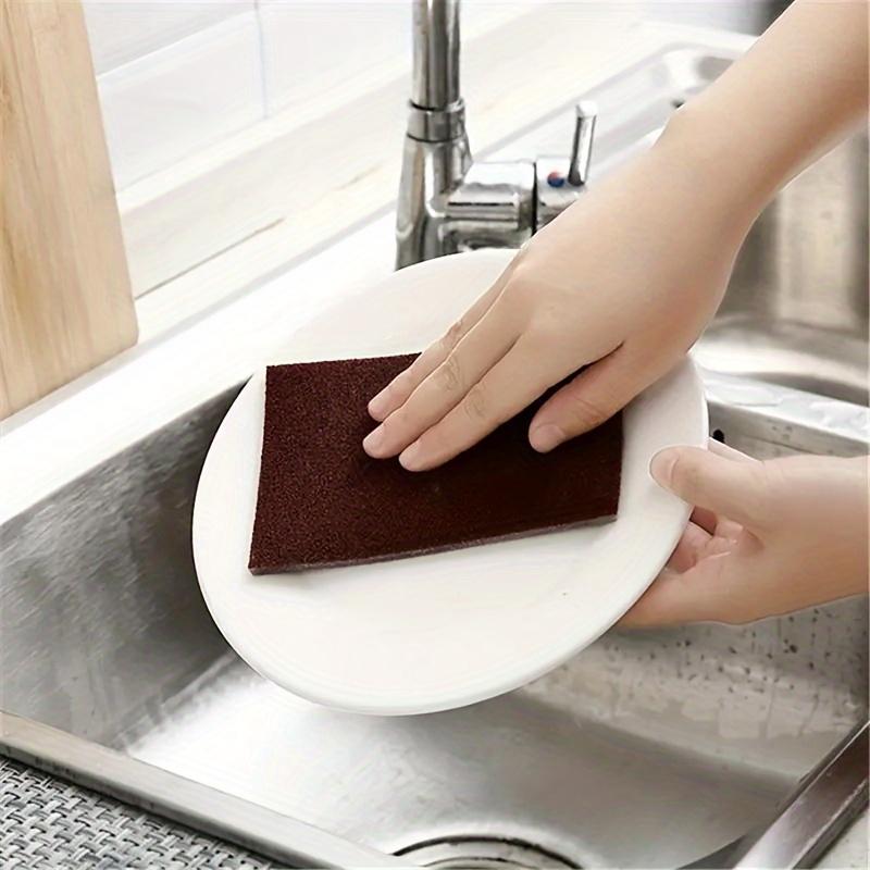 10Pcs - Premium Diamond-Coated Sponge Wipes - Effortless Kitchen Cleaning Magic for Pot Bottom, Cutting Board, Rust Stainless Steel Pot, and Dish Washing with Double Effect 5
