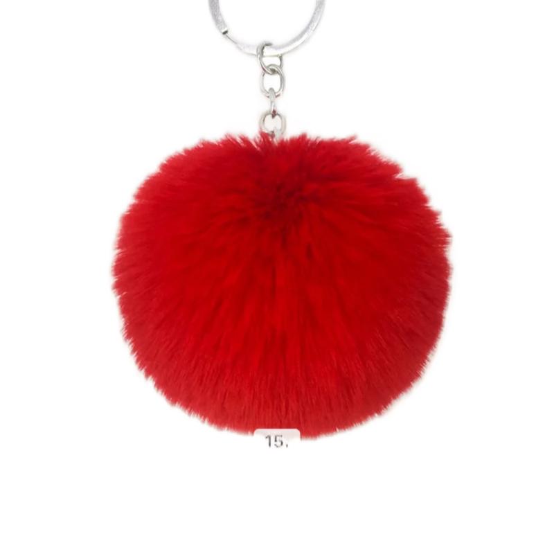 Furry Pom Pom Keychain Accessory - Stylish and Fun Keychain for Your Keys or Bag 3