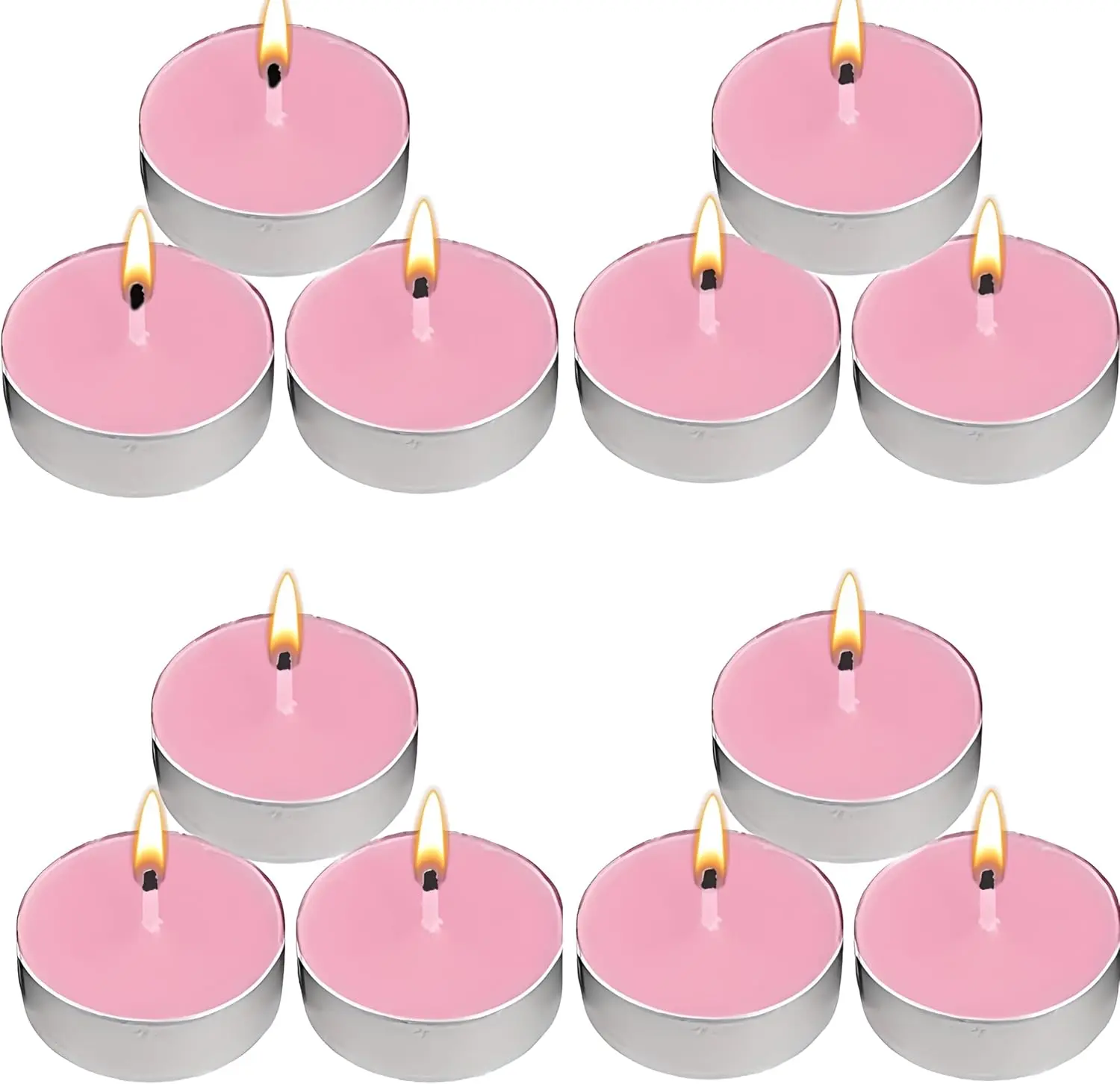Tea Lights Candles - Pack of 10 | Long-Burning Unscented White Tealights | Ideal for Restaurants, Weddings, Parties, Dates & Decor