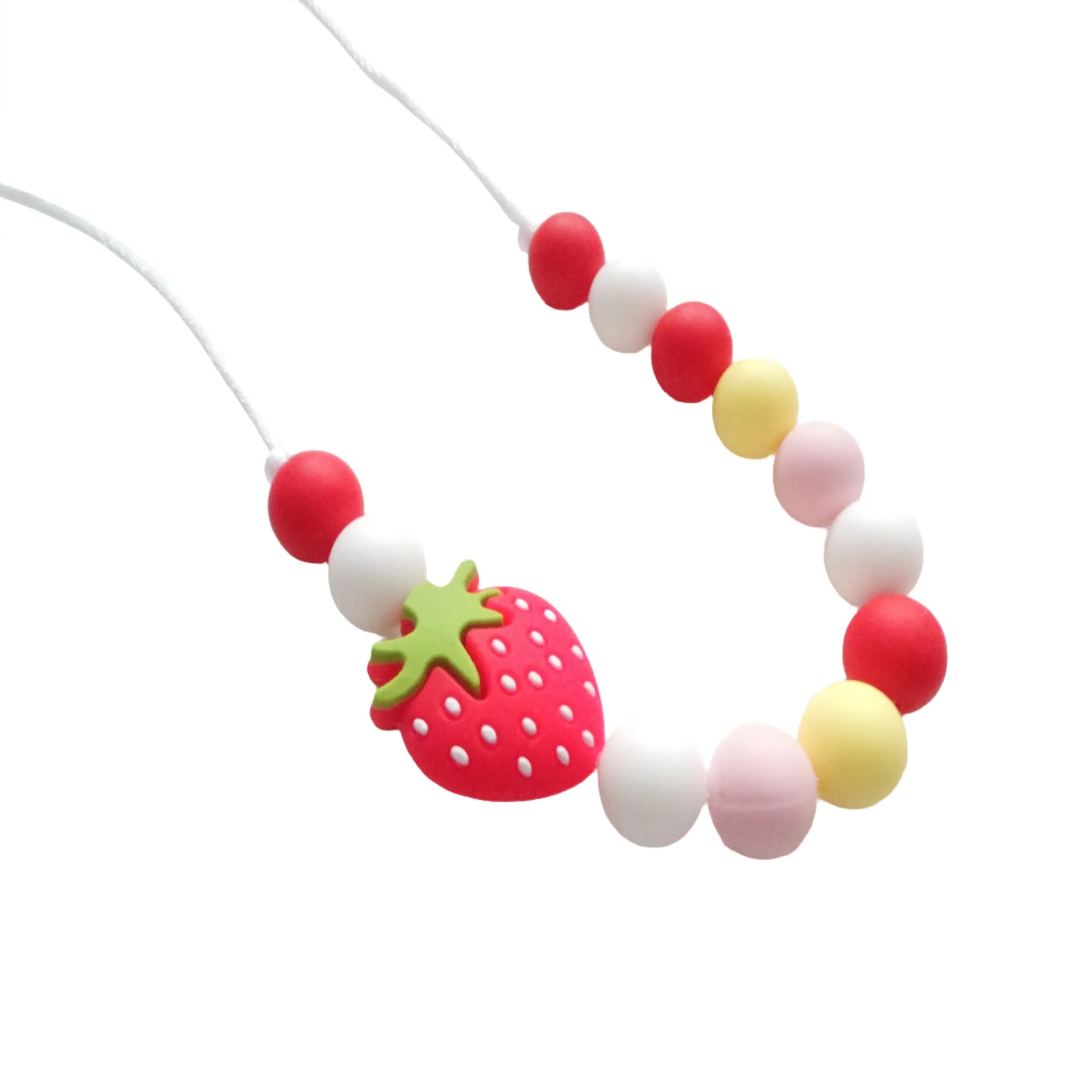 Kids Silicone Necklace - Strawberry