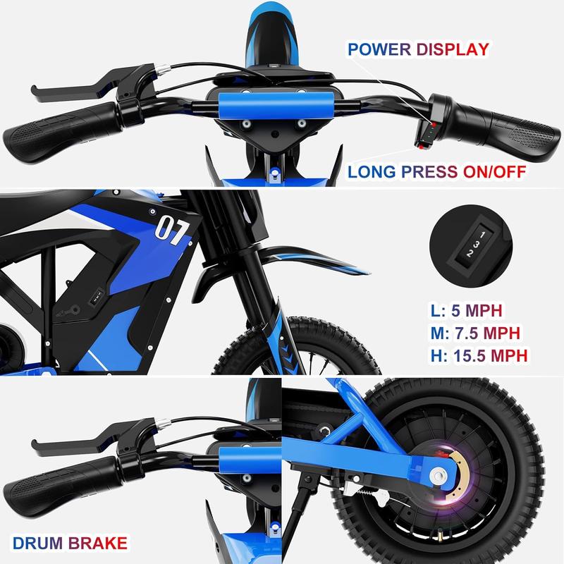 EVERCROSS EV12M Motorcycle Electric Dirt Bike for Kids 3-12 YEARS 3