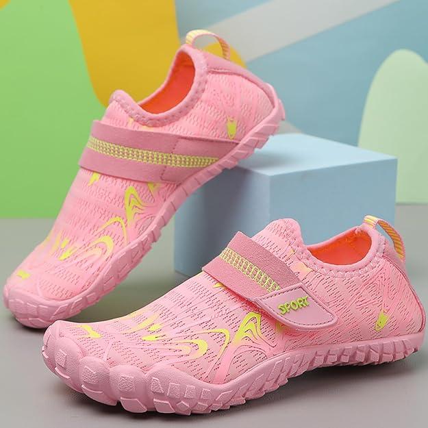Water Shoes Kids Boys Girls Toddler Aqua Shoes Wide Toe Lightweight Barefoot Skin Shoes Anti-slip Quick Dry Beach Shoes for Swimming Surfing Diving Pool Running 5