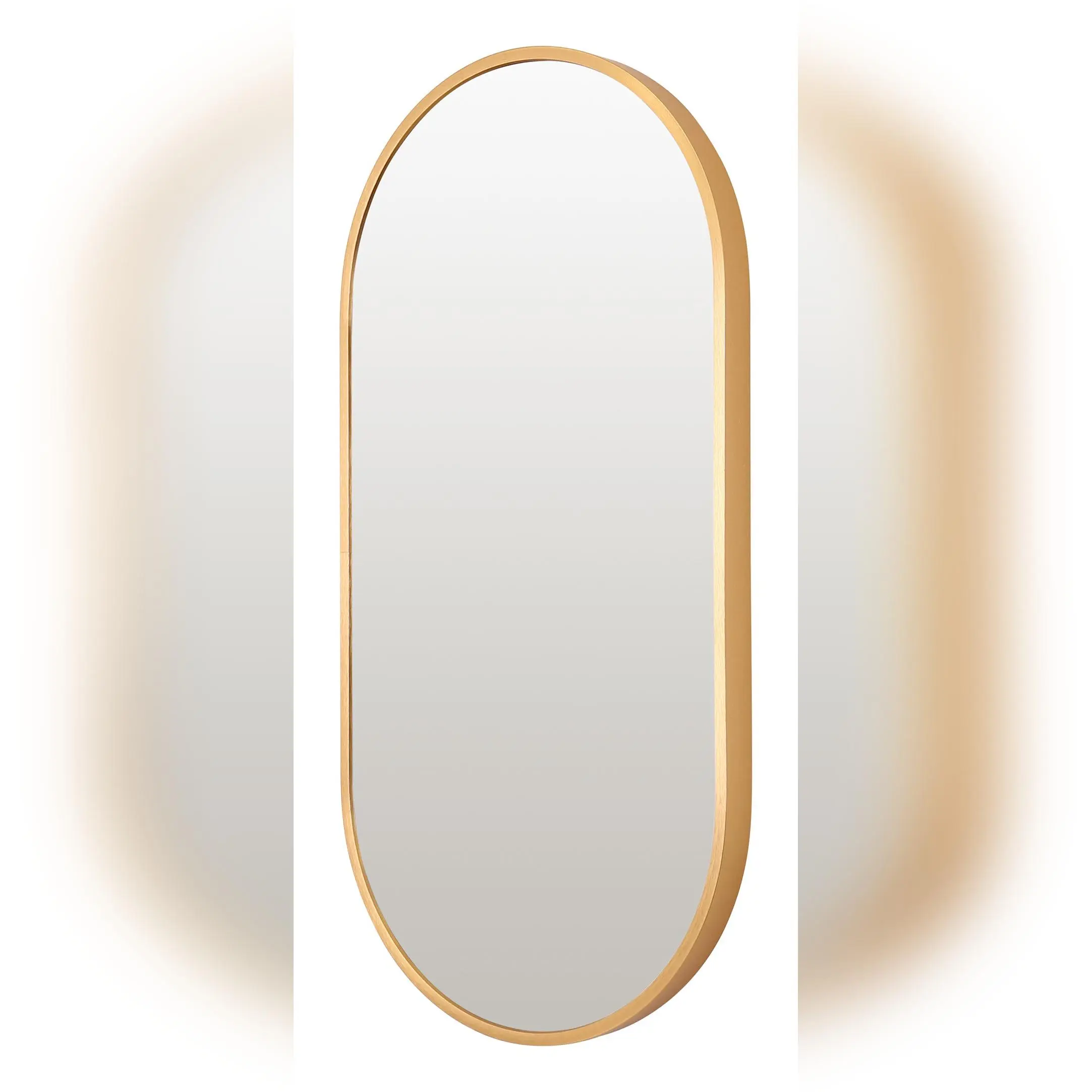 Oslo Pill Mirror 30x60cm Gold