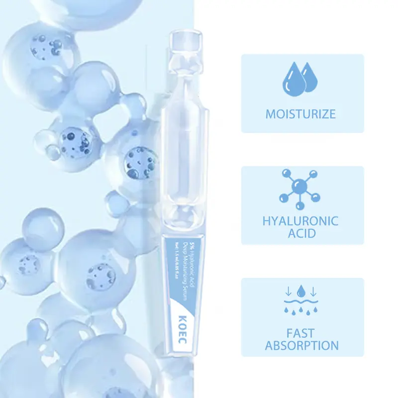 Ultra Hydrating Serum -Vegan | 5% Hyaluronic Acid Glass Skin Single-Use Vials Skincare Comfort 2