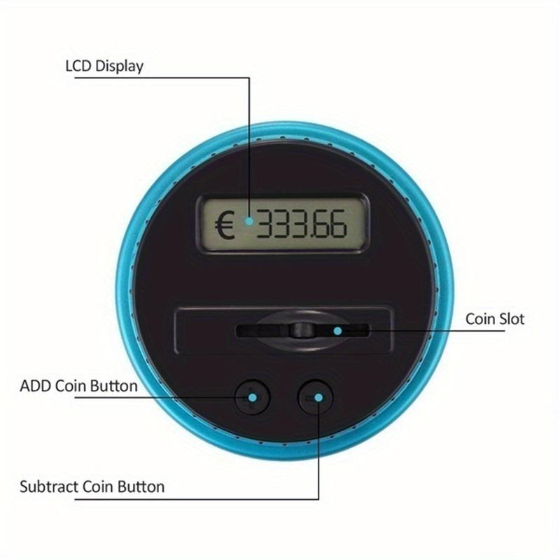 Product Introduction of Automated Coin Counting Jar - Large LCD Display - Money Saving Bank - Perfect Gift for Holidays Decor Piggy 3