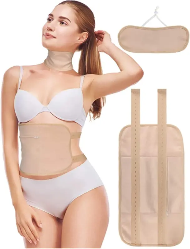 Organic Castor Oil 3 Piece Pack with Body & Neck Wraps Body Care Remedy Comfort Cosmetic Skin Care Skin Repair 1