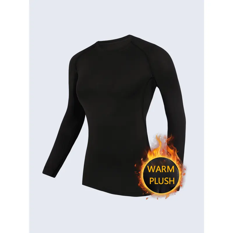Women's Thermal Underwear Set, Comfortable Base Layer Sweatshirt And Leggings, Warm Tight Fit Tops And Bottoms For Outdoor Sports, Skiing, Yoga 2