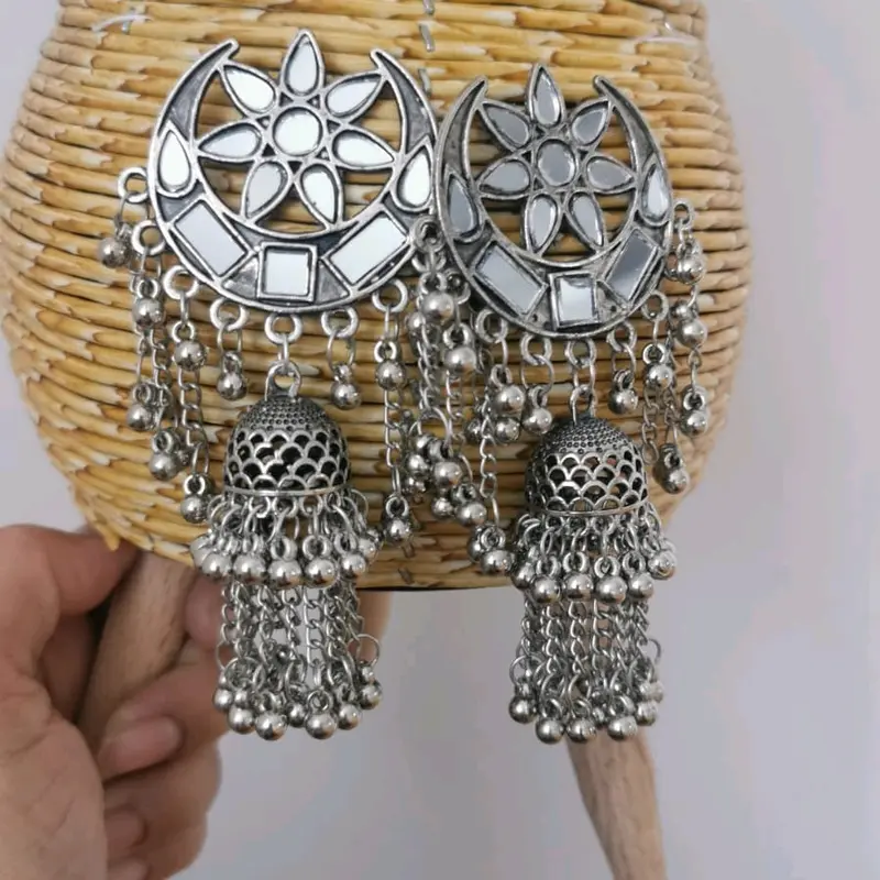 Mirror Jumka  Earrings For Women. Oxidised jewellery(55) 3