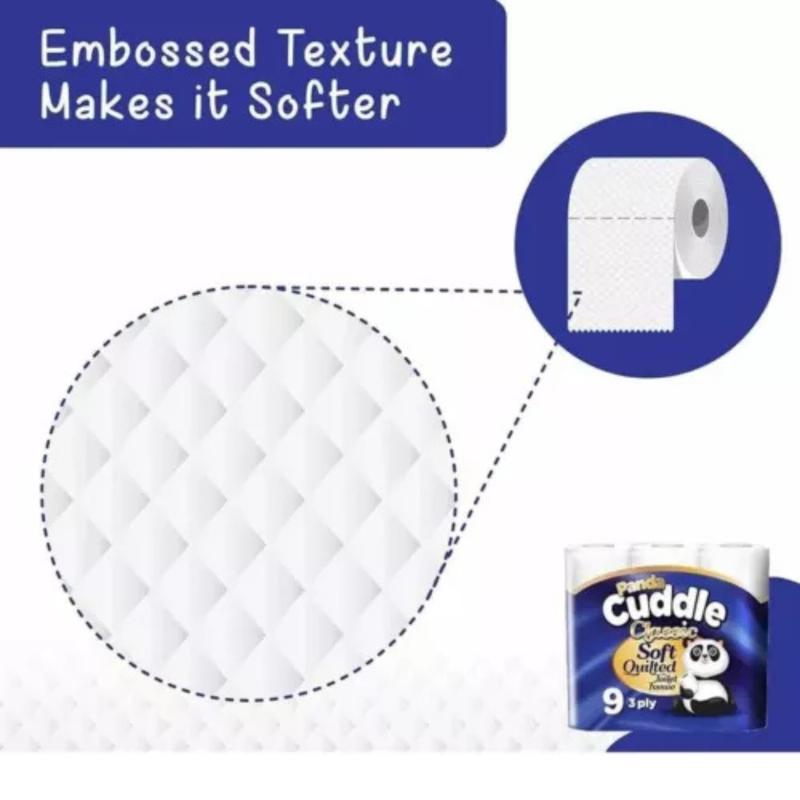 Panda Cuddle Classic | Aloe Vera | Lemon Soft Quilted 3 Ply  lightweight Toilet Tissue Roll bathroom Ultimate Comfort (Pack of 45) cheapest  eco-friendly strong toilet paper & wipes perfumescented 5