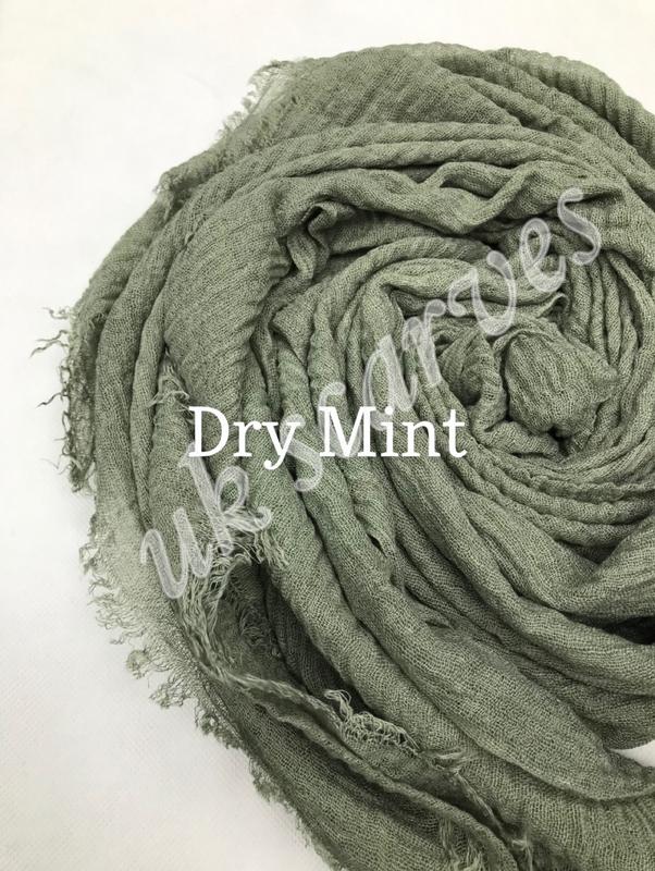 CRIMP CRINKLE HIJABS Scarf Ladies Plain Maxi Headscarf Crimp Scarves Shawl Ruffle 6