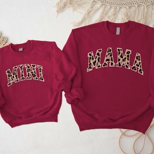 Mama & Mini Leopard Varsity Matching Sweatshirt (ITEMS SOLD SEPARATELY)