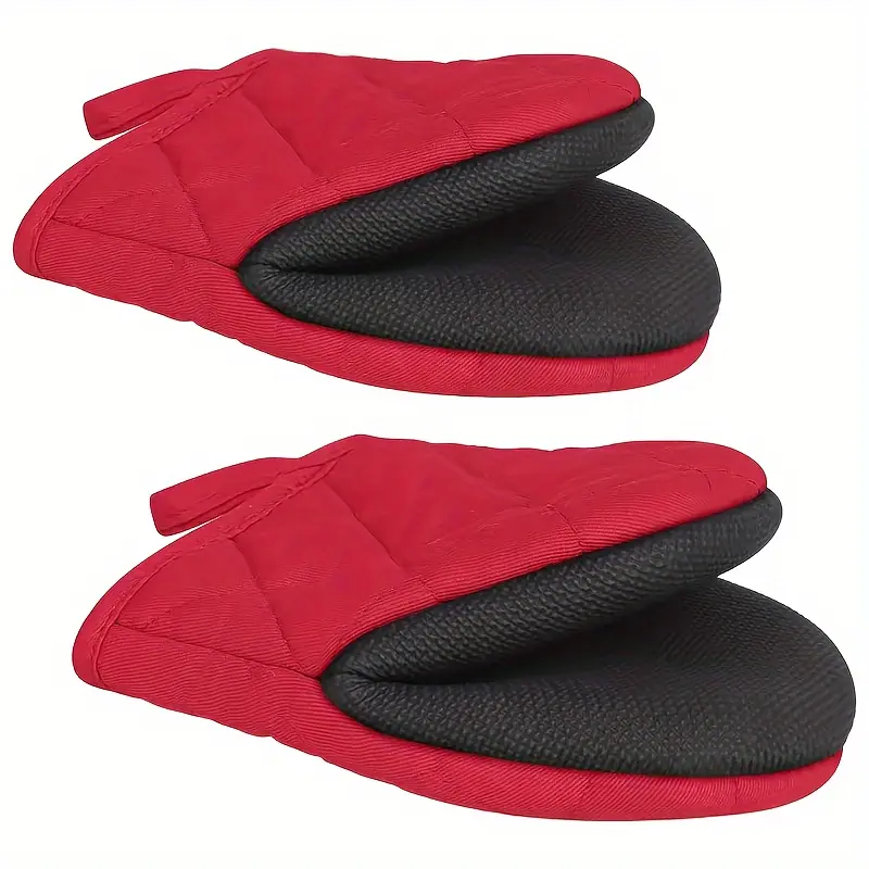 Premium Silicone Oven Mitts for Cooking & Baking - Non-Slip, Heat Resistant, Food Safe - Perfect Gift for Graduation, Juneteenth, Labor Day, Grandparents Day, Earth Day Bakeware 4