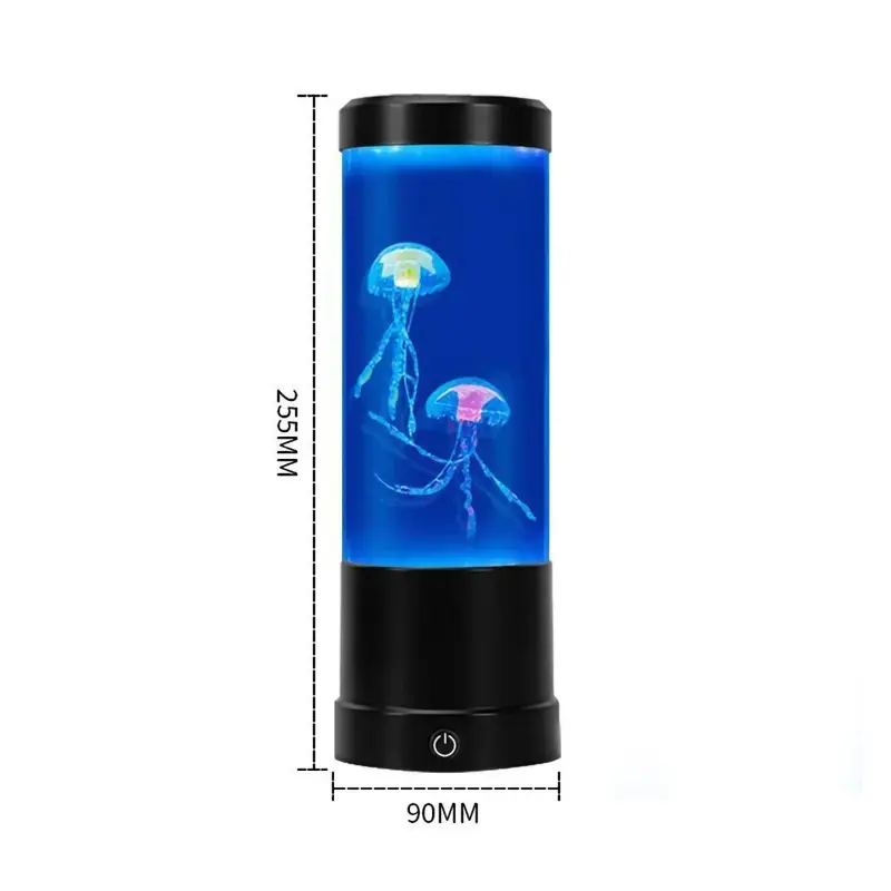 Jellyfish Lamp LED Night Light Color Changing Mood Improving Lamp Home Decoration Lights Aquarium Birthday Gift for Kids USB Charging and battery powered 4
