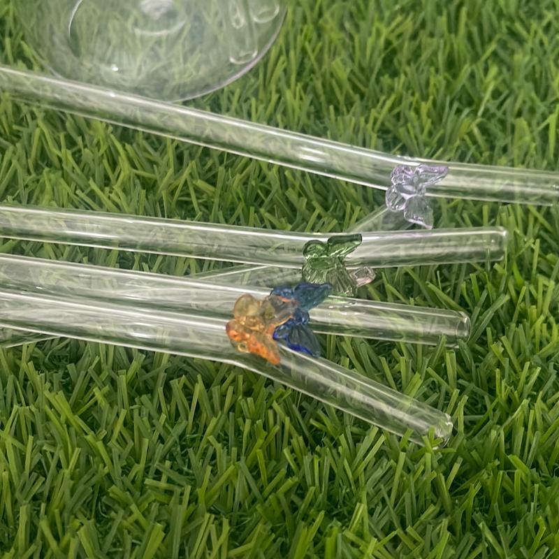 Glass Butterfly Straw for Cups Drinkware Reusable Glass - Libbey Cup, replacement straw, eco-friendly straw zak Cups & Saucers 1