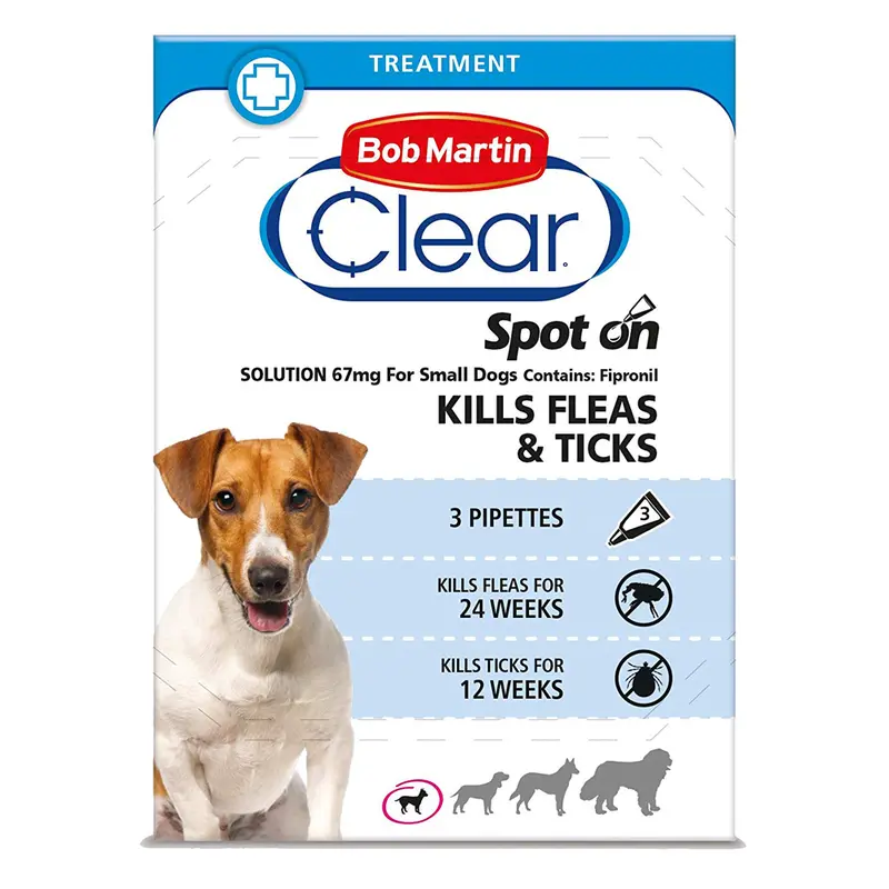 Bob Martin Flea Clear Fipronil Spot On Cat & Dog Flea Treatment Small Medium Large 2