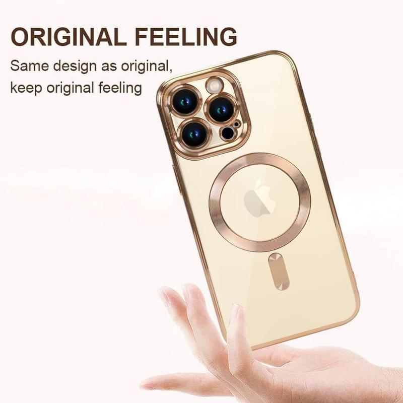 For iPhone 15 14 13 12 Pro 11 Clear Phone Case Magnetic MagSafe Charging Cover 2